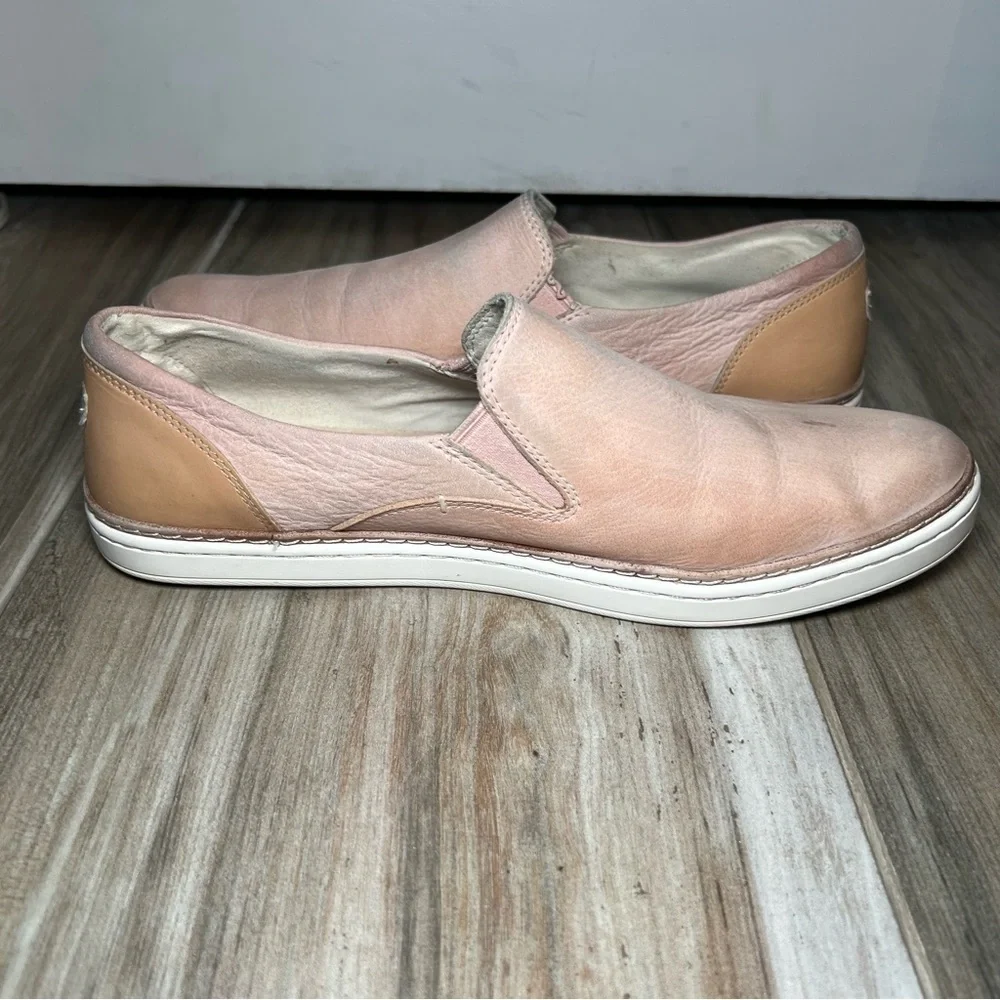 UGG Light Pink Nubuck Adley Slip On Sneaker